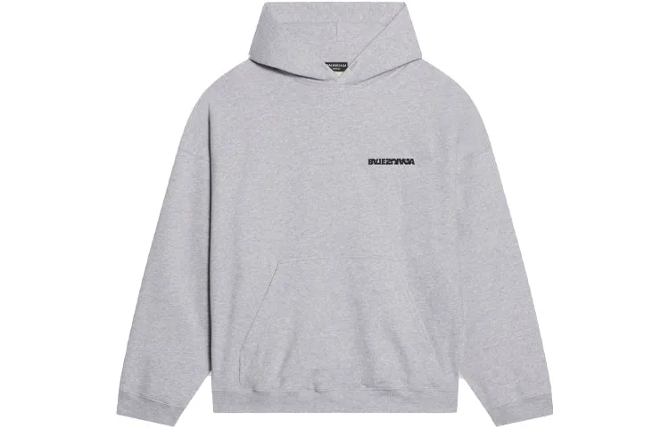 Balenciaga Turn Hoodie Wide Fit 'Heather Grey Black' 674986TLVB41167 sold by KicksCrew product image thumbnail 2