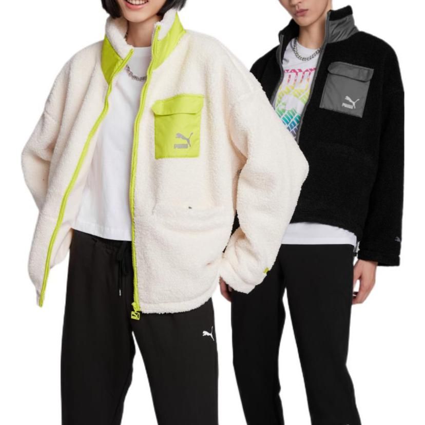 Puma Patch Pocket Sherpa Jacket 'White' 539570-93 sold by KicksCrew product image thumbnail 3