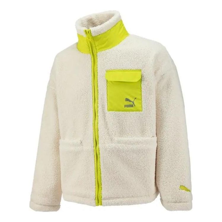 Puma Patch Pocket Sherpa Jacket 'White' 539570-93 sold by KicksCrew