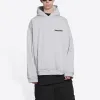 Balenciaga Turn Hoodie Wide Fit 'Heather Grey Black' 674986TLVB41167 sold by KicksCrew