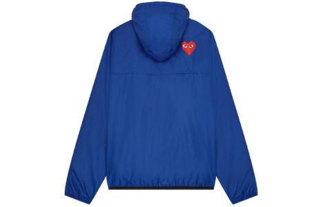 COMME des GARCONS PLAY x K Way Half Zip Jacket 'Blue' AZ-J502-051-2 sold by KicksCrew