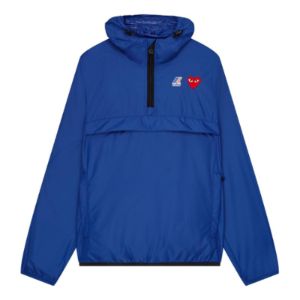 COMME des GARCONS PLAY x K Way Half Zip Jacket 'Blue' AZ-J502-051-2 sold by KicksCrew
