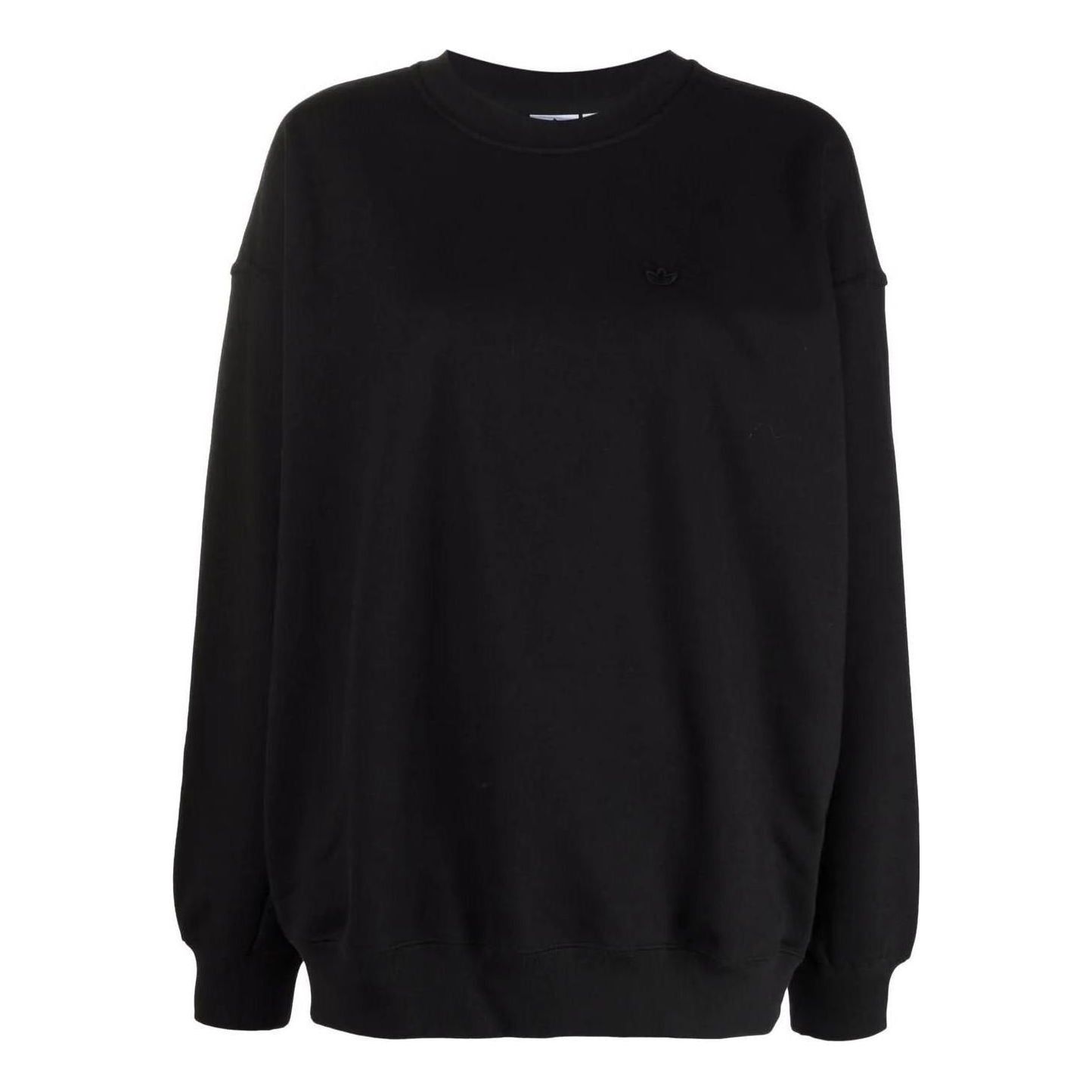 (WMNS) Adidas Adicolor Oversized Sweatshirts 'Black' H11393 sold by KicksCrew