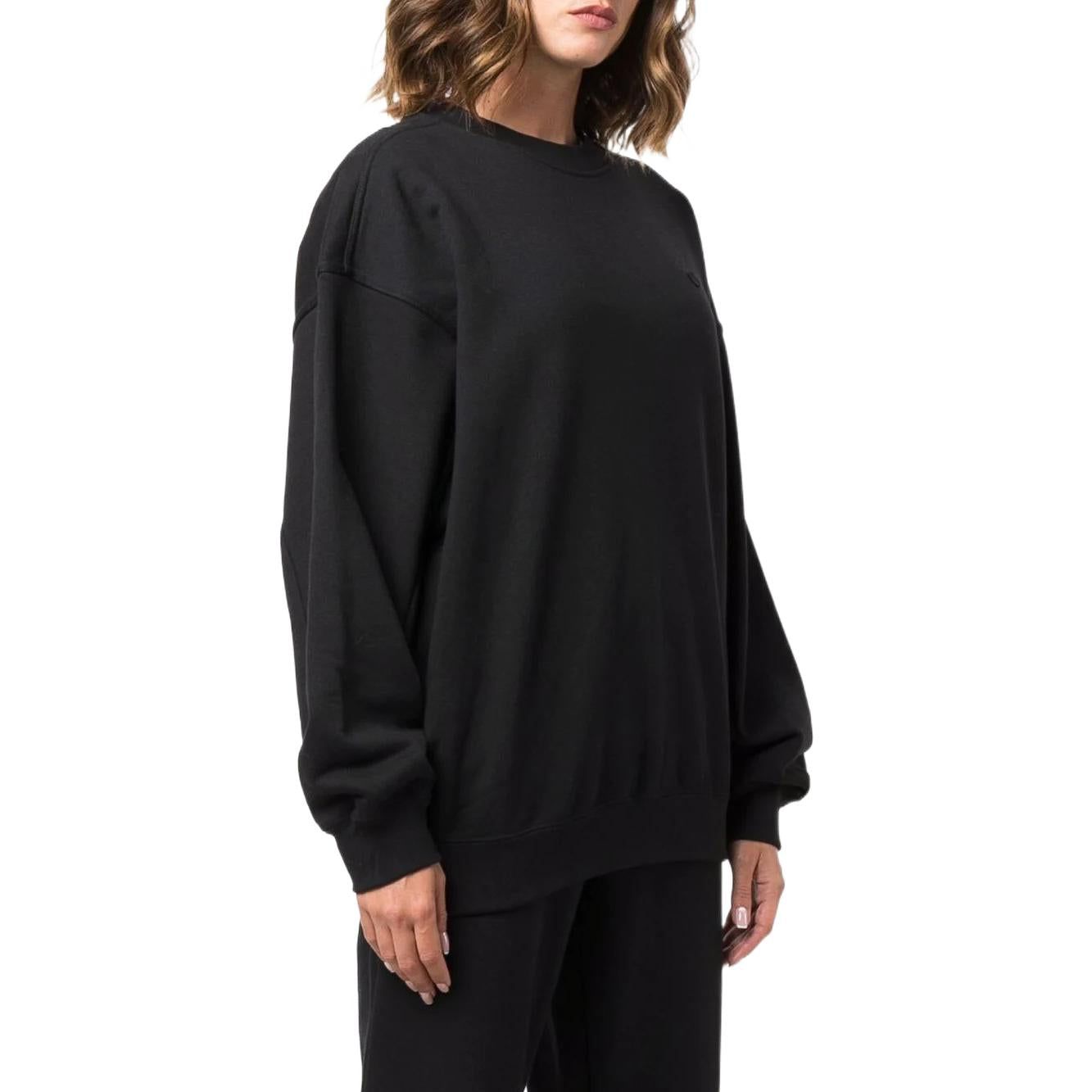 (WMNS) Adidas Adicolor Oversized Sweatshirts 'Black' H11393 sold by KicksCrew product image thumbnail 4