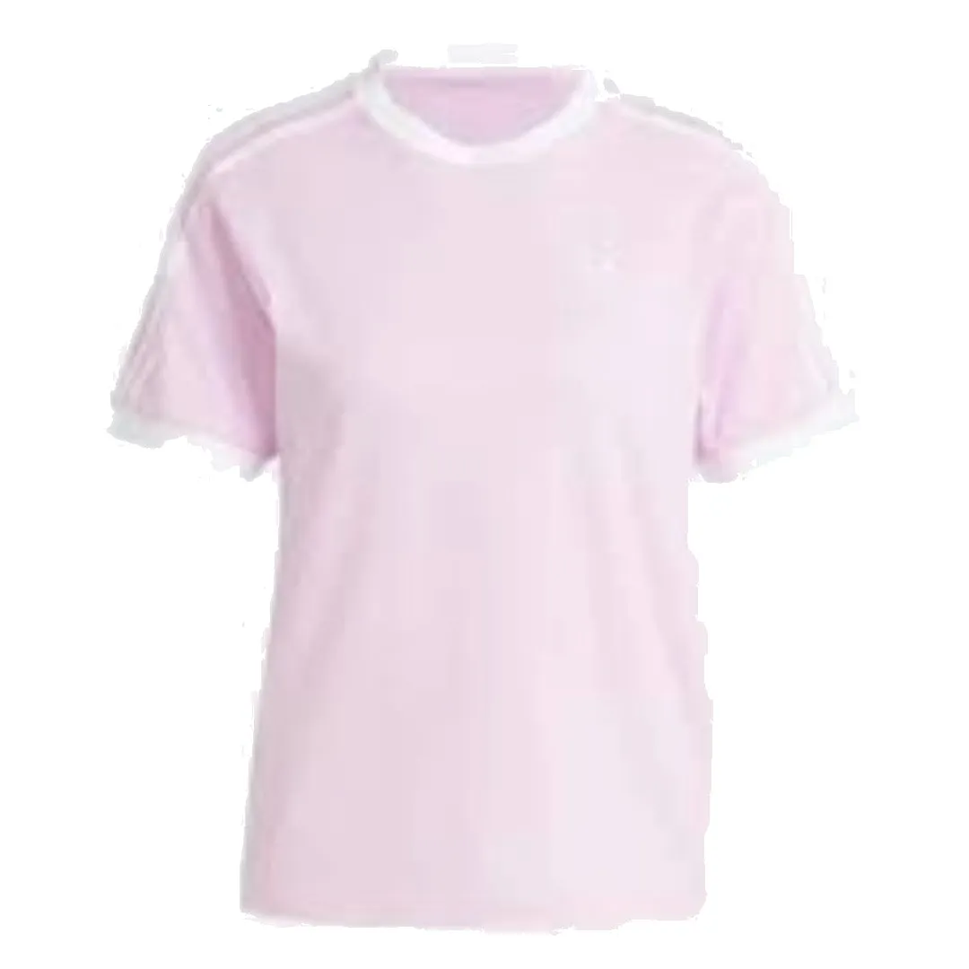 (WMNS) adidas 3-Stripes T-Shirt 'Pink White' IK4048 sold by KicksCrew