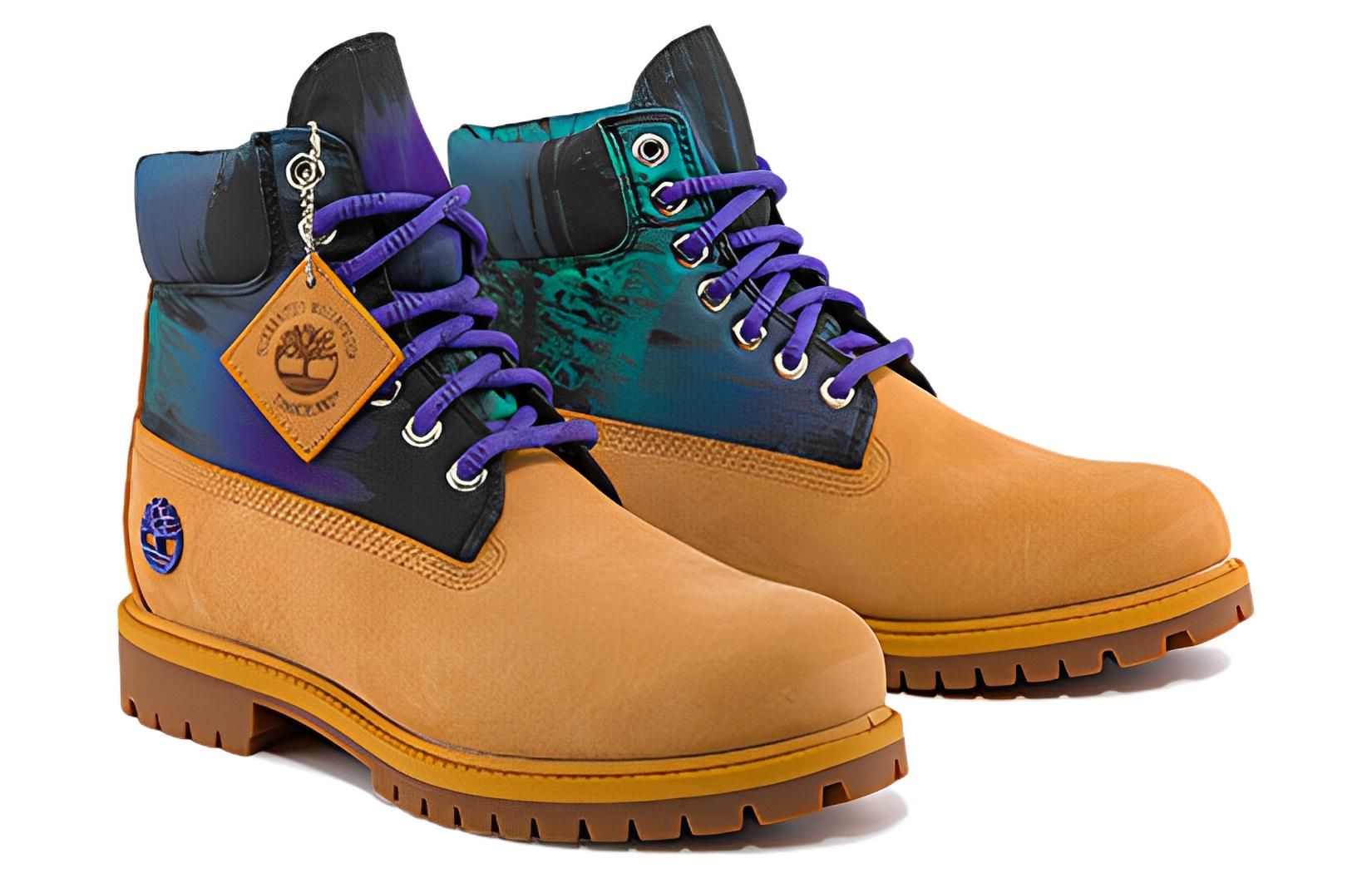 Timberland Heritage 6 Inch Waterproof Boot 'Wheat Nubuck with Print' A2M5V sold by KicksCrew product image thumbnail 4