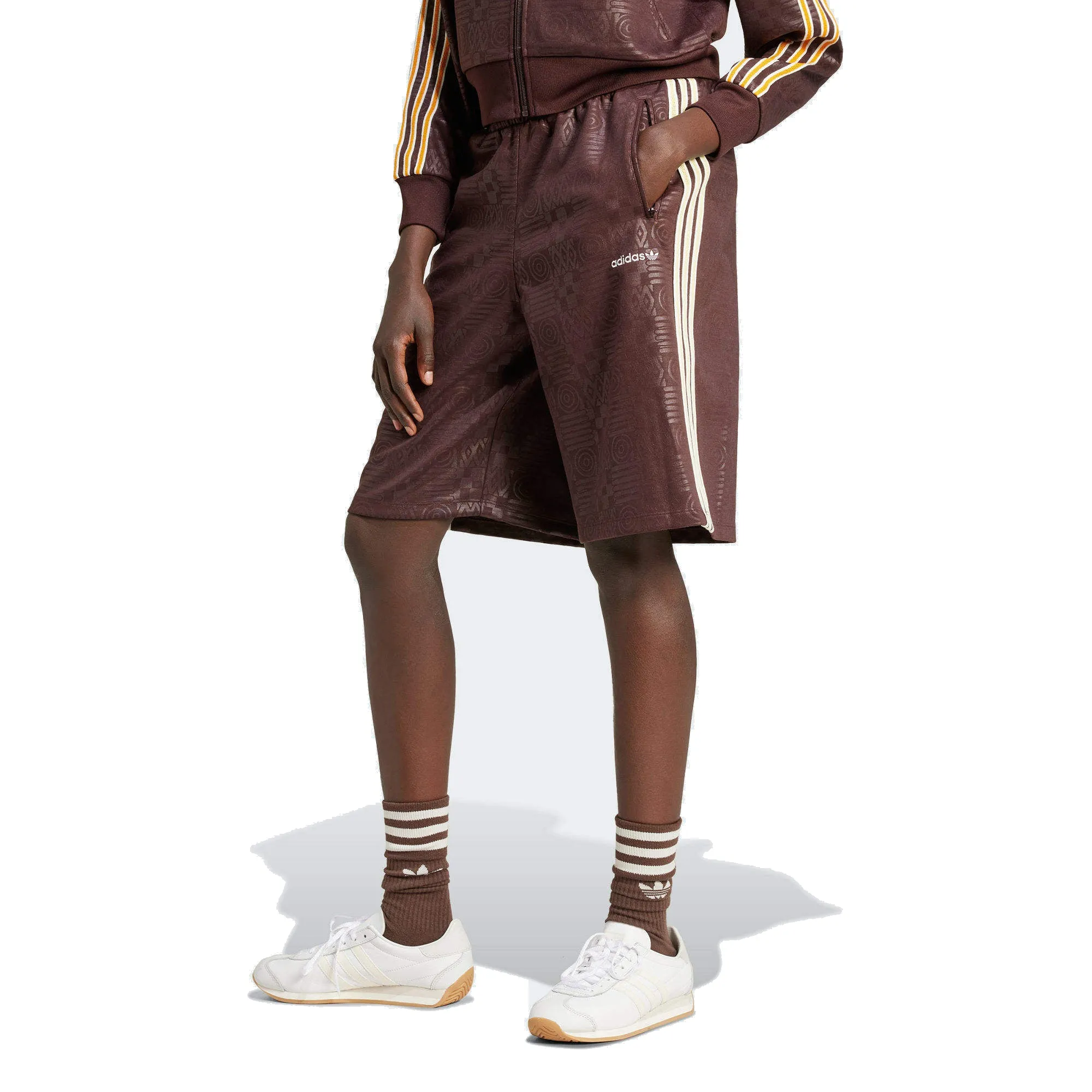 (WMNS) adidas '80s Capri Shorts 'Brown' JC6142 sold by KicksCrew product image thumbnail 2