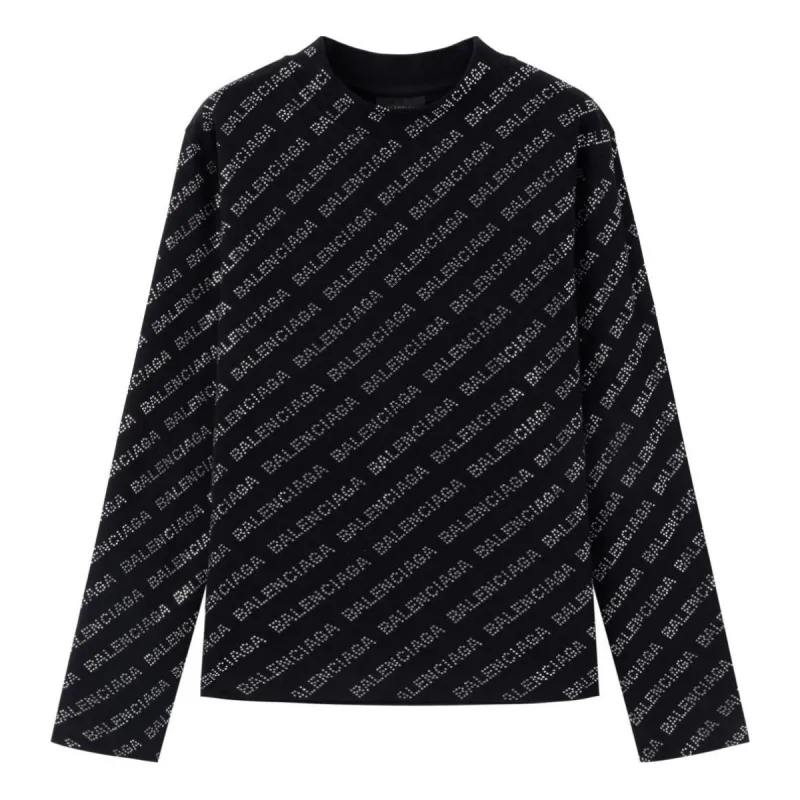 Balenciaga Mini Allover Sweater 'Black' 730402TNVQ91073 sold by KicksCrew