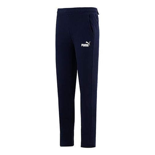 Puma Essentials Logo Pants 'Navy White' 589024-06 sold by KicksCrew