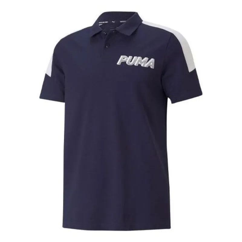 Puma Modern Sports Logo Polo T-Shirt 'Navy' 845913-06 sold by KicksCrew