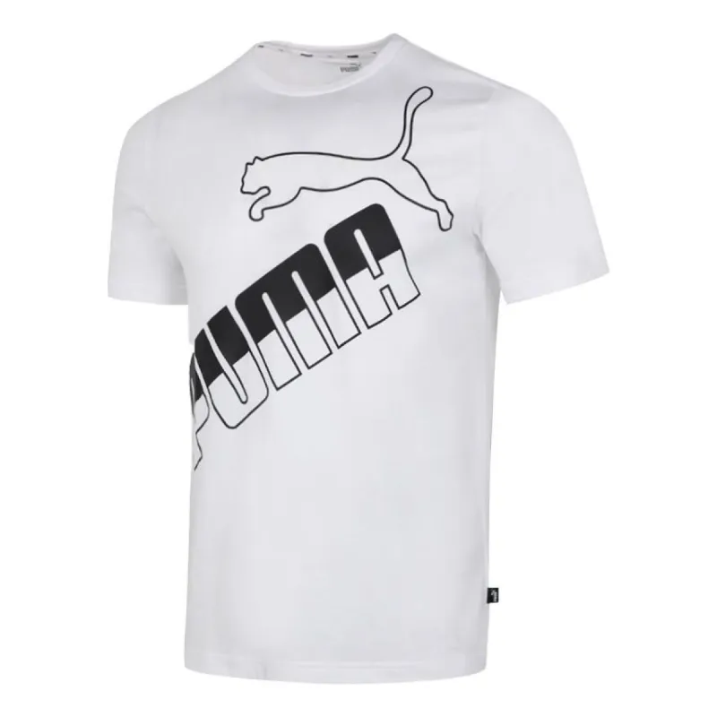 Puma Big Logo T-Shirt 'White' 845572-02 sold by KicksCrew