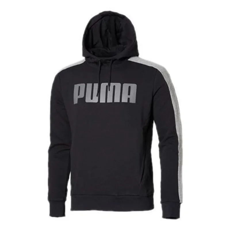 Puma Contrast Logo Hoodie 'Black' 845163-01 made by Puma