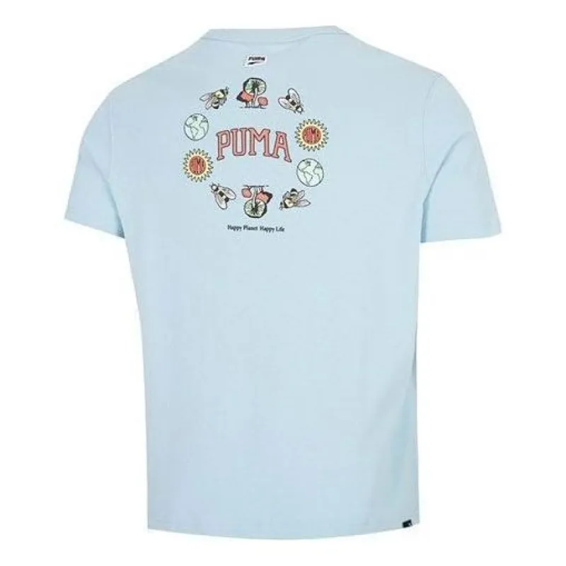 Puma Downtown Graphic Tee 'Blue' 535400-18 sold by KicksCrew