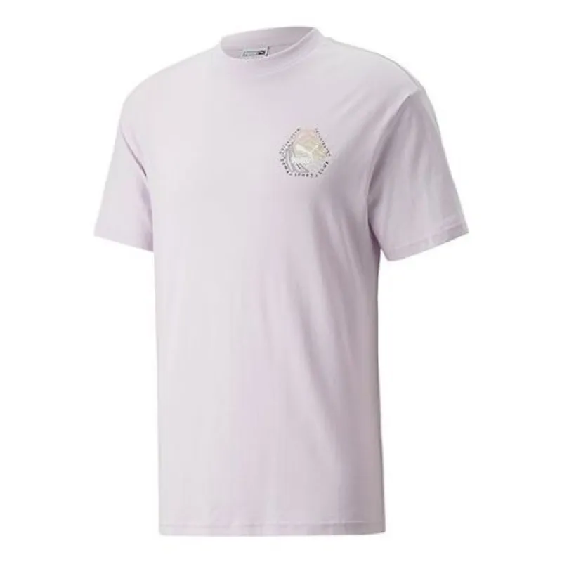 Puma Logo Hc Graphic Tee 'Light Purple' 535384-17 sold by KicksCrew