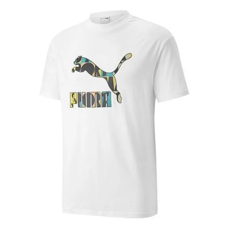 Puma Big Logo Tee 'White' 535384-02 sold by KicksCrew