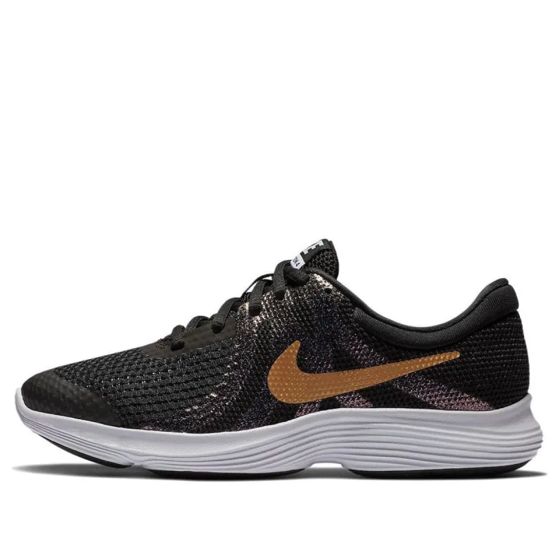 (GS) Nike Revolution 4 Shield 'Black Metallic Gold' AV4484-001 sold by KicksCrew