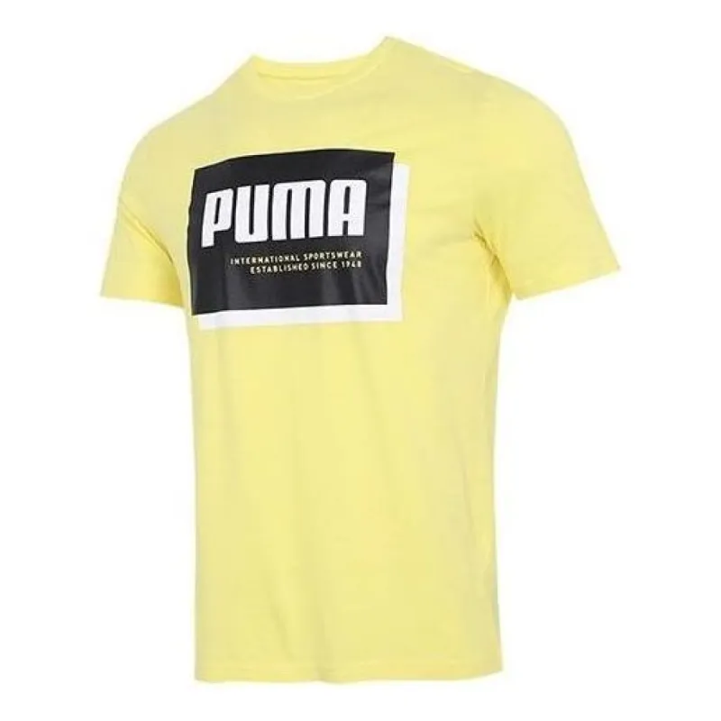 Puma Summer Court Graphic T-Shirt 'Yellow' 845864-38 sold by KicksCrew