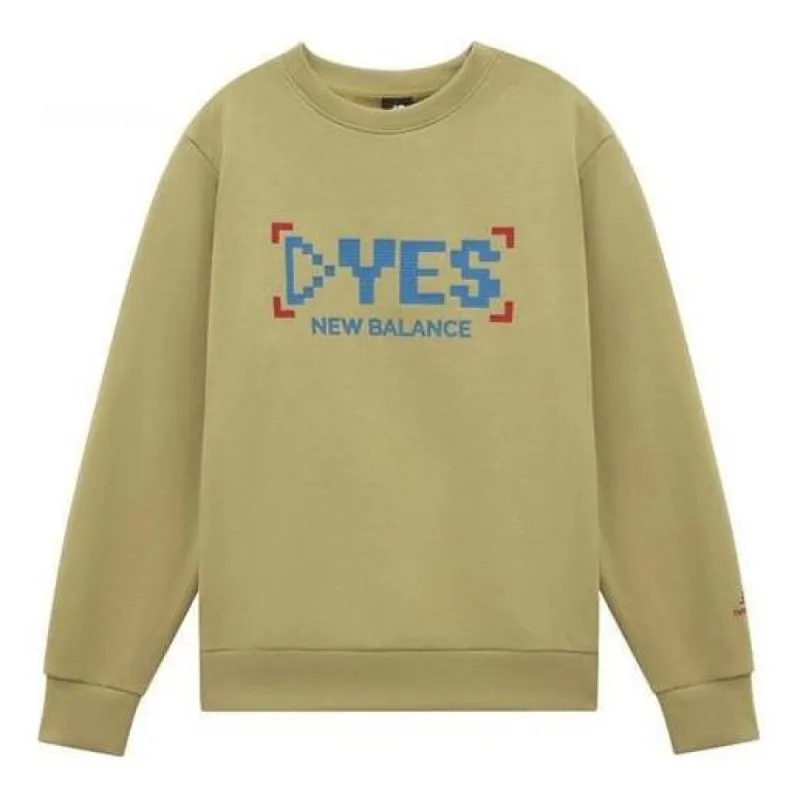 New Balance Casual Graphic Print Sweatshirt 'Yellow Blue' AMT11341-BEI sold by KicksCrew