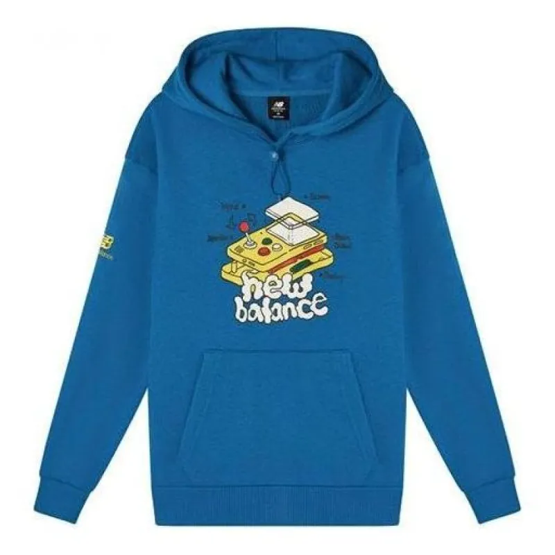 New Balance Graphic Print Hoodie 'Blue White' AMT11336-BMT sold by KicksCrew