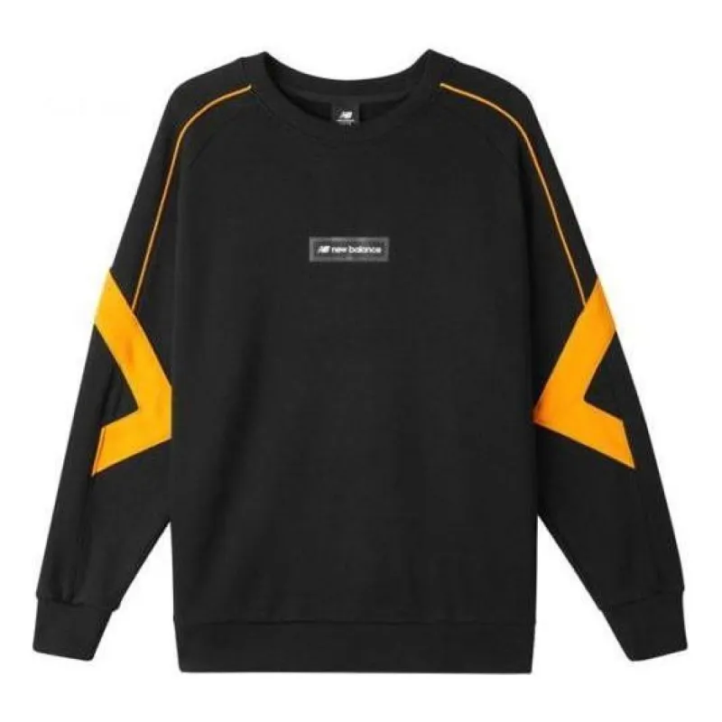New Balance Athletics Logo-Print Sweatshirt 'Black Orange' AMT11326-BK sold by KicksCrew