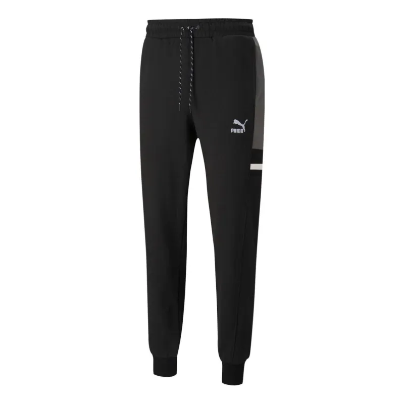 Puma Logo Tape Pants 'Black' 533206-01 sold by KicksCrew