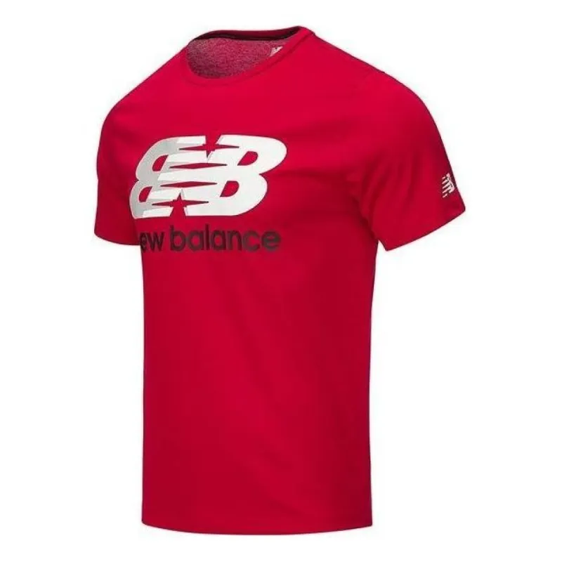 New Balance Graphic Heathertech T-Shirt 'Red White' AMT11071-RBK sold by KicksCrew