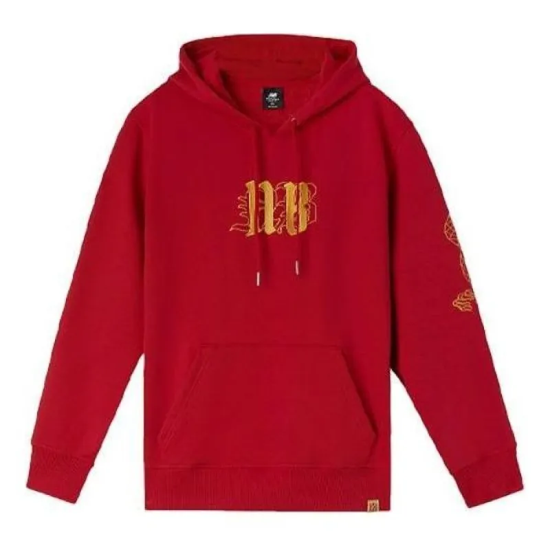 New Balance Lifestyle Graphic Print Hoodie 'Red Yellow' AMT01596-REP sold by KicksCrew