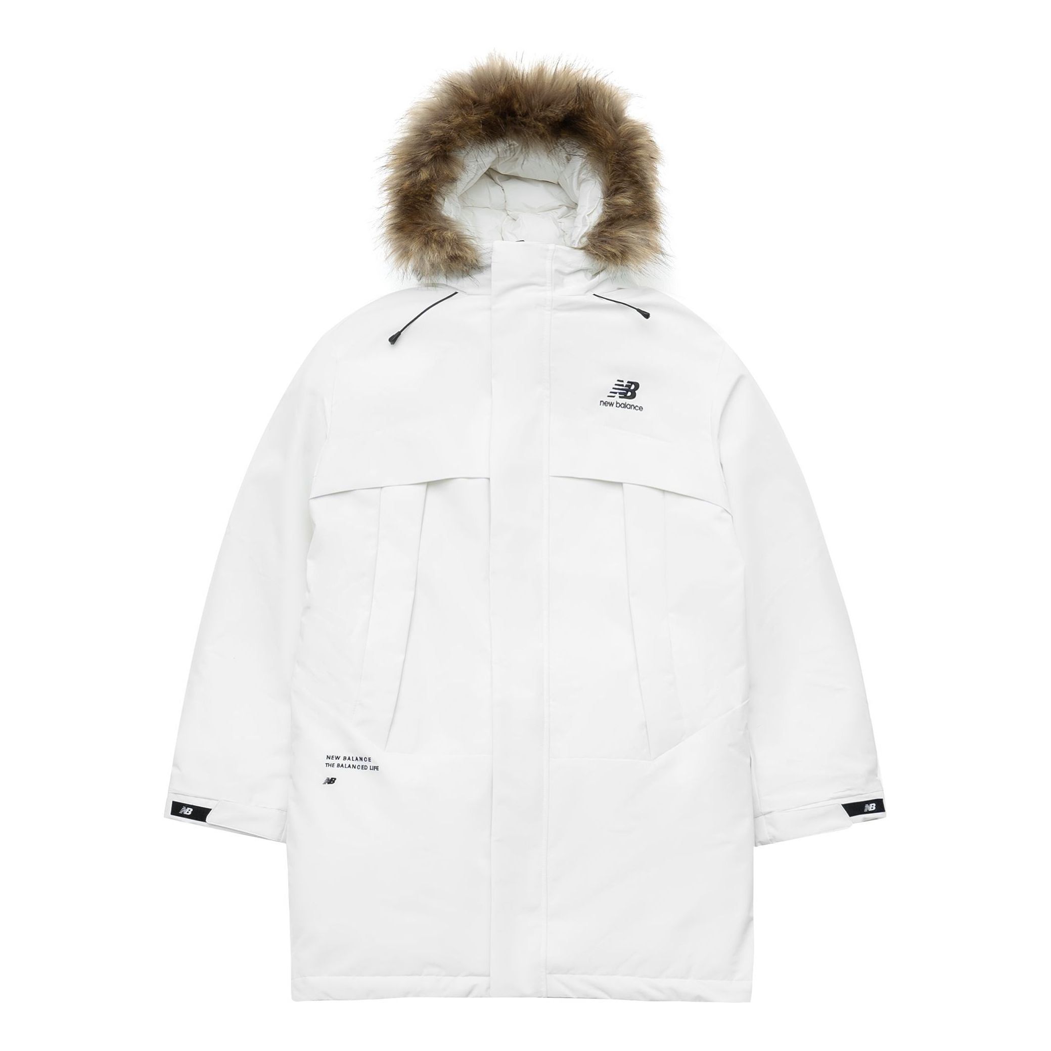 New Balance Long Puff Down Jacket 'White' 5PC44303-IV sold by KicksCrew
