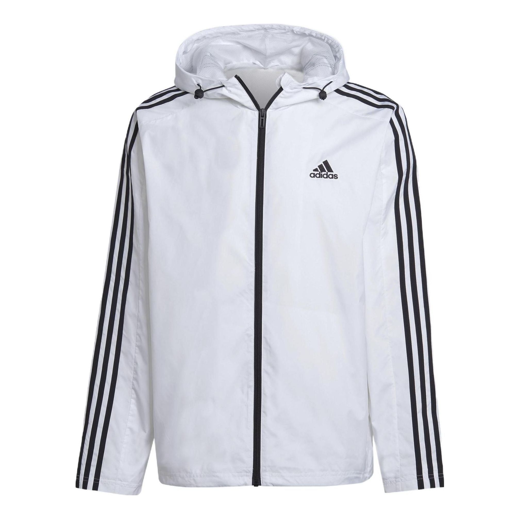 adidas Essentials 3-Stripes Woven Windbreaker Jacket 'White' IB0382 sold by KicksCrew