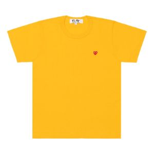 (WMNS) COMME des GARCONS PLAY Color Series T-Shirt Small Red Heart Emblem 'Yellow' AZ-T313-051-2 sold by KicksCrew