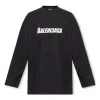 Balenciaga Caps Oversized Long Sleeve T-Shirt 'Black' 681046TNVL11070 sold by KicksCrew