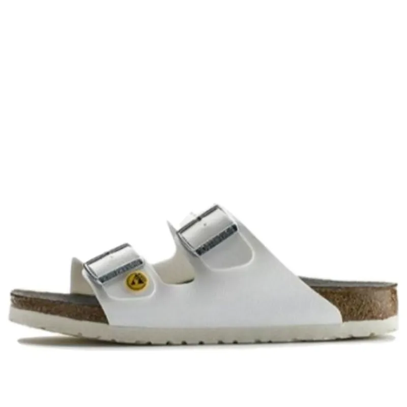 Birkenstock Arizona ESD Birko-Flor Narrow Fit Sandals 'White' 0089418 sold by KicksCrew