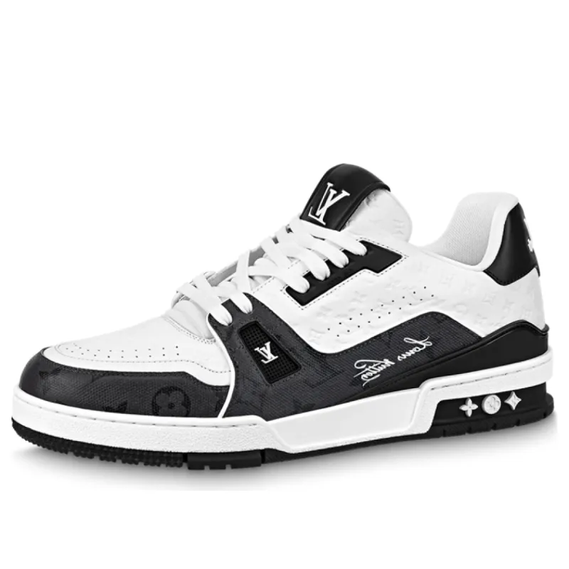 LOUIS VUITTON LV Trainers 'White Black' 1AANED sold by KicksCrew