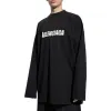 Balenciaga Caps Oversized Long Sleeve T-Shirt 'Black' 681046TNVL11070 sold by KicksCrew