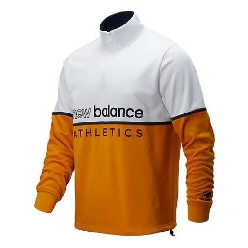 New Balance Athletics Track 1/4 Zip Sweatshirt 'White Orange' AMT01506-VGL sold by KicksCrew