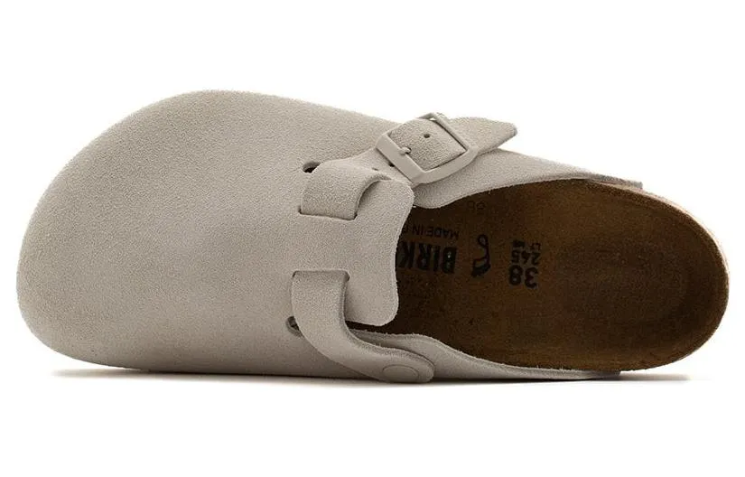 Birkenstock Boston Suede Leather Sandals 'Antique White' 1024731 sold by KicksCrew product image thumbnail 3