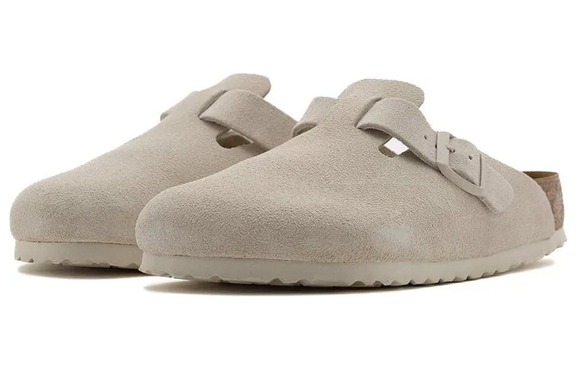 Birkenstock Boston Suede Leather Sandals 'Antique White' 1024731 sold by KicksCrew product image thumbnail 2