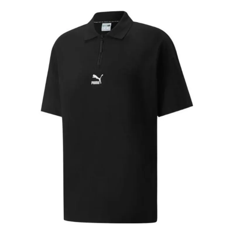 Puma Logo Polo Shirt 'Black' 535271-01 sold by KicksCrew