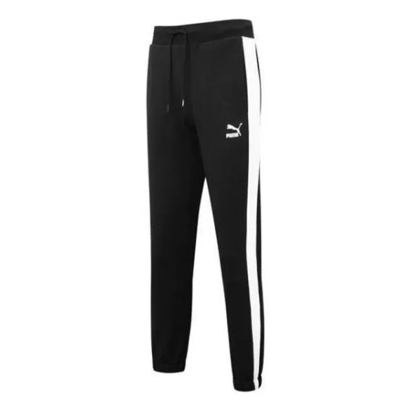 Puma Iconic T7 Track Pants 'Black White' 535229-01 sold by KicksCrew