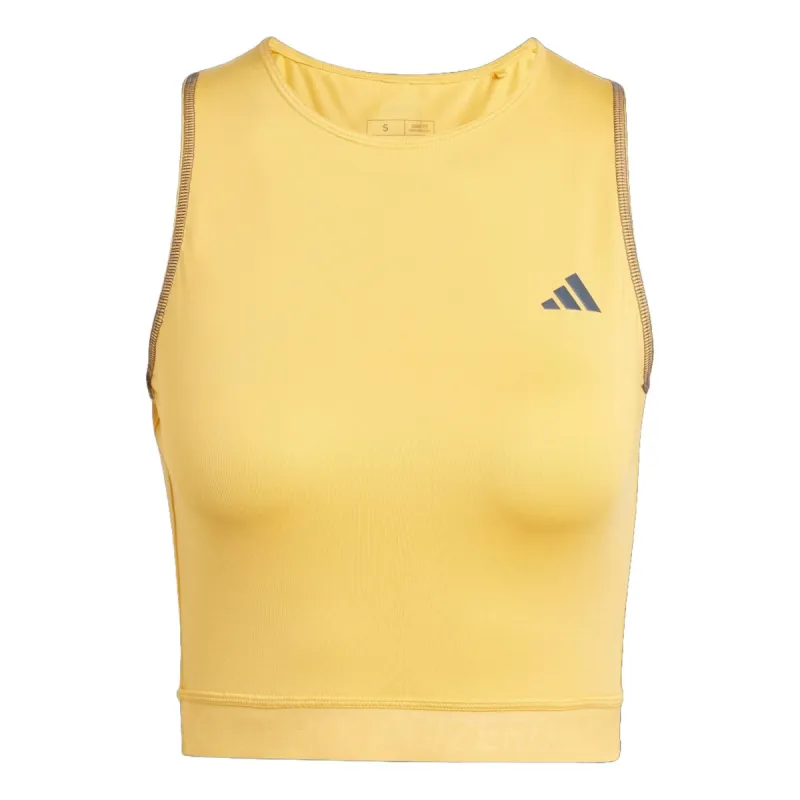 (WMNS) adidas Adizero Running Crop Tank 'Yellow' IN1171 sold by KicksCrew