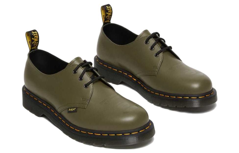 Dr.Martens 1461 AAPE Smooth Leather Oxford Shoes 'Olive Green' 27984355 sold by KicksCrew product image thumbnail 3