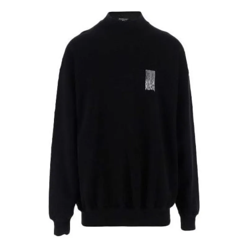 Balenciaga Barcode Crewneck Sweater 'Black' 652981TKVE61070 sold by KicksCrew