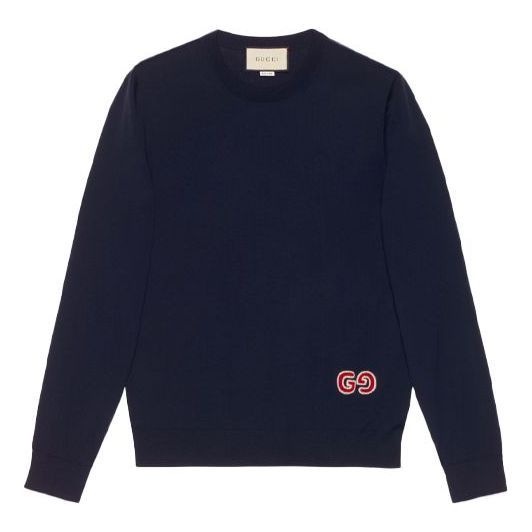 GUCCI SS21 Wool Jumper 'Navy' 576810-XKAOW-4440 sold by KicksCrew