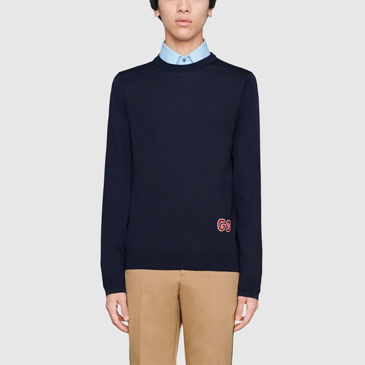 GUCCI SS21 Wool Jumper 'Navy' 576810-XKAOW-4440 sold by KicksCrew product image thumbnail 2