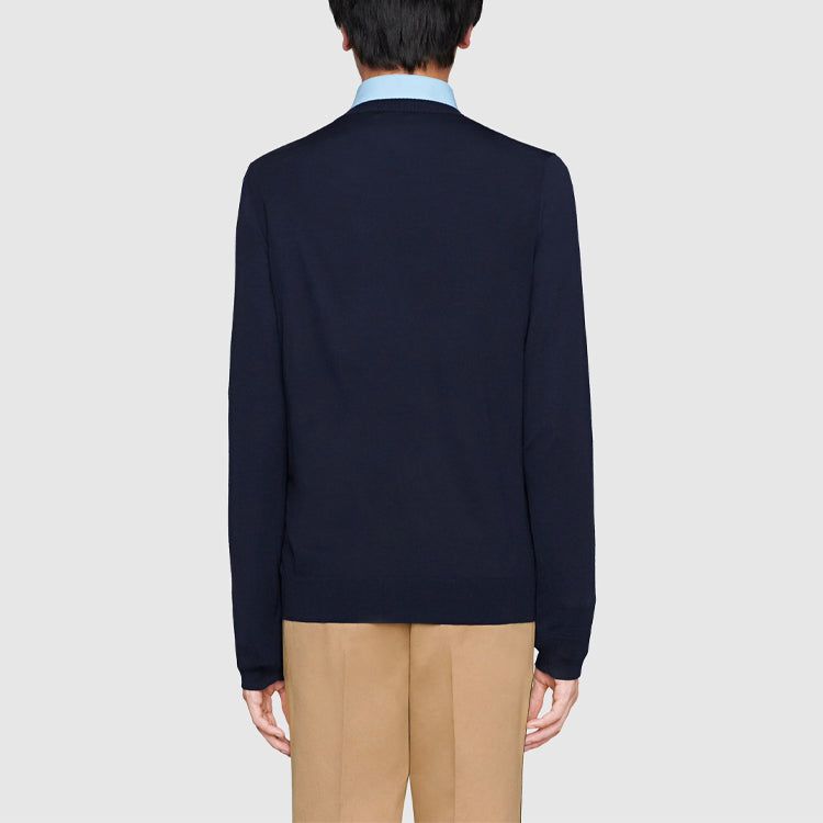 GUCCI SS21 Wool Jumper 'Navy' 576810-XKAOW-4440 sold by KicksCrew product image thumbnail 3