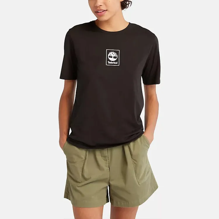 (WMNS) Timberland Stack Logo Regular T-Shirt 'Black' A69AW-001 sold by KicksCrew product image thumbnail 3