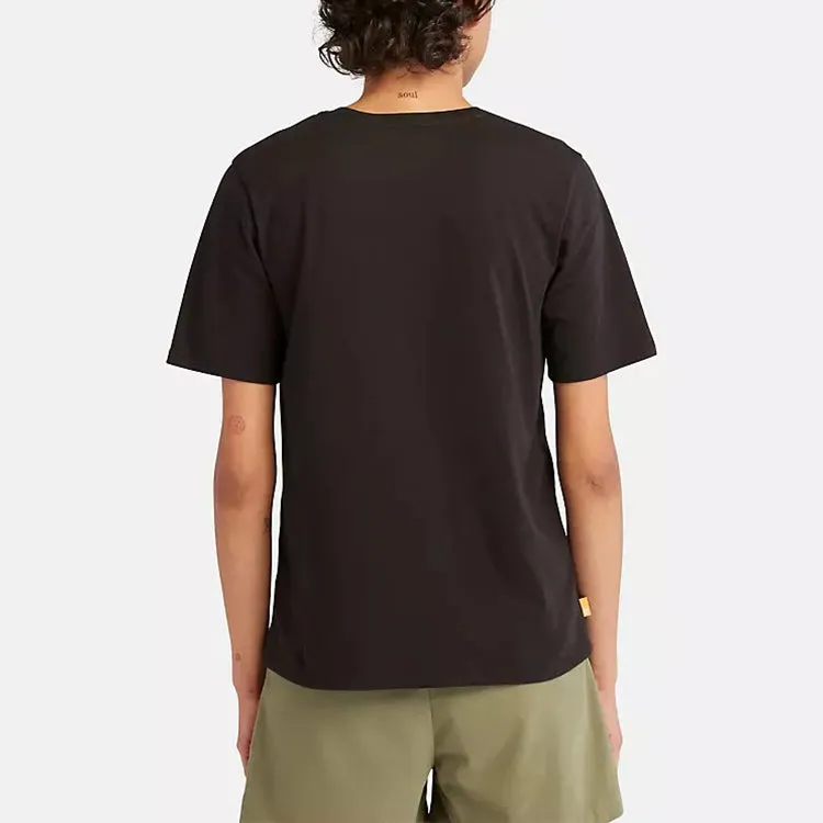 (WMNS) Timberland Stack Logo Regular T-Shirt 'Black' A69AW-001 sold by KicksCrew product image thumbnail 4