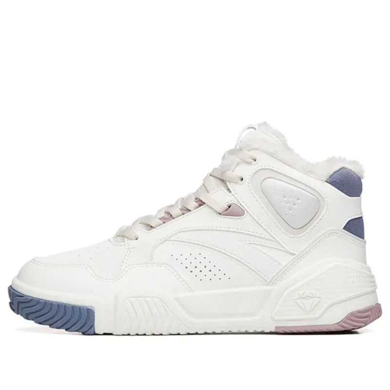 (WMNS) ANTA High-Top Skateboard Sneakers 'White Grey Flame' 122248990R-1 sold by KicksCrew