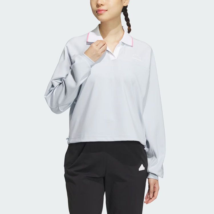 (WMNS) adidas Verbiage Sweatshirt 'Grey' JE3616 sold by KicksCrew product image thumbnail 3
