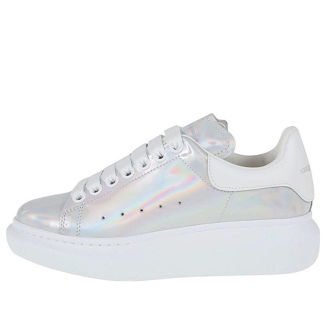 (WMNS) Alexander McQueen Oversized Sneakers 'White Iridescent' 718139WICT19000 sold by KicksCrew
